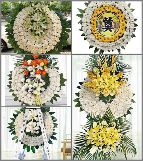 山东泰安岱岳区下港镇小安门村花圈速递